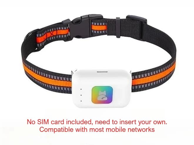 Collier intelligent de suivi GPS pour chien 4G, pour animaux de compagnie, chiens et chats, pas de f