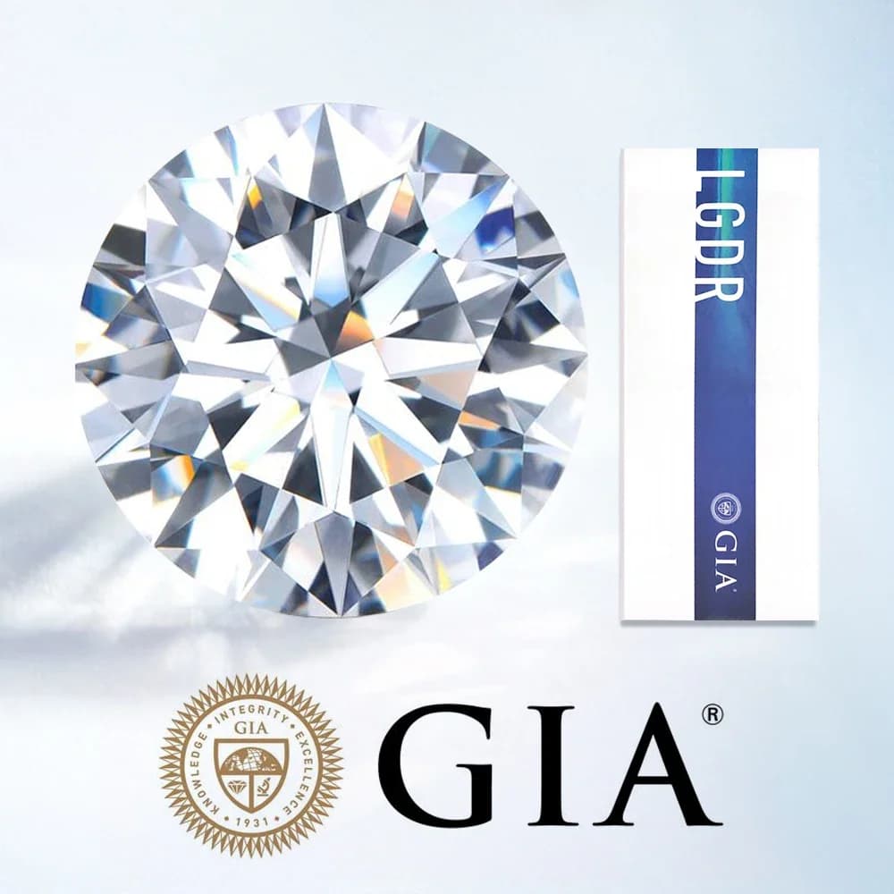 Bijoux Messi avec certificat IGI GIA Diamants de laboratoire cultivés 0.3ct 0.5ct 0.6ct 0.8ct 1ct 1.