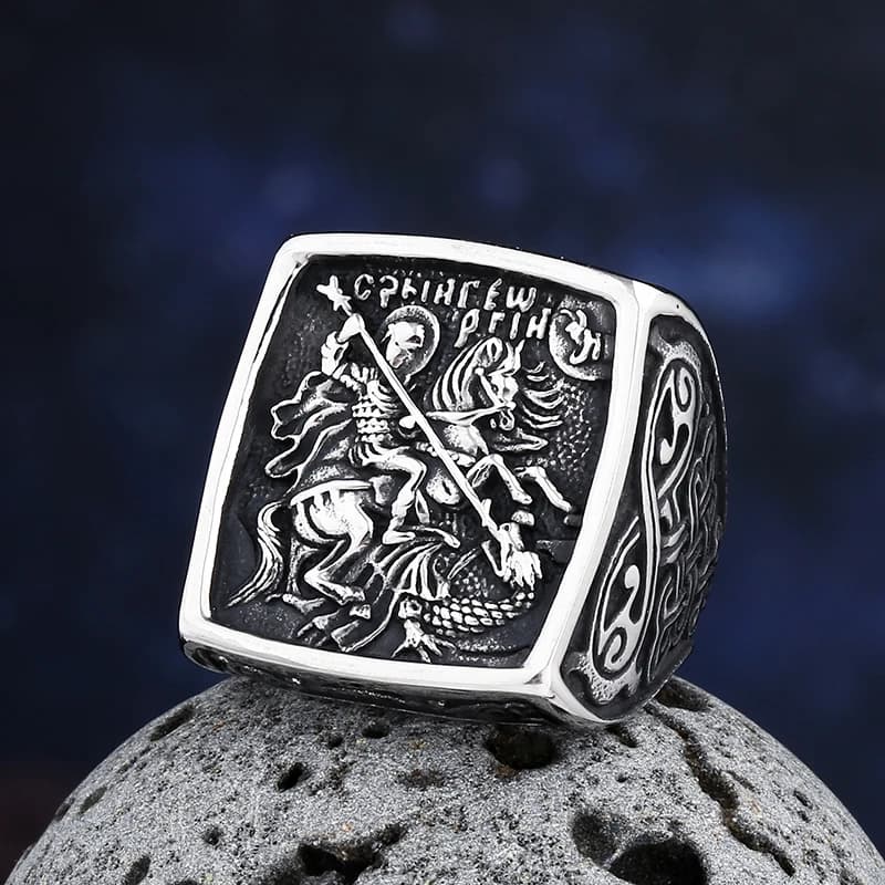 Bague de chevalier spéciale Vintage en acier inoxydable 316L, à la mode, bon détail, bijoux fantaisi