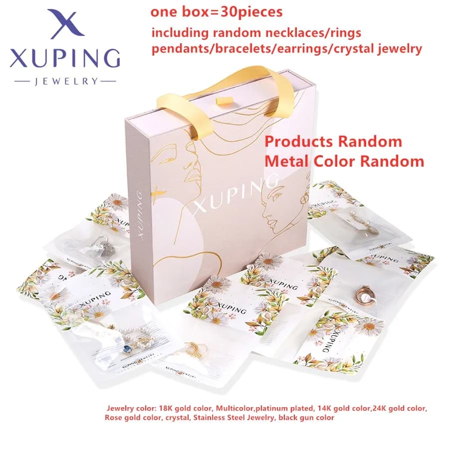 Xuping Jewelry - Promotion Mode : Bijoux Plaqué Or, Assortiment de Bagues, Boucles d'Oreilles, Colli