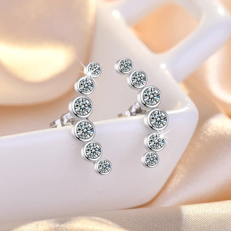 Boucles d'Oreilles en Argent Sterling 925 pour Femme, Bijoux de Haute Qualité, Accessoires Exquis po