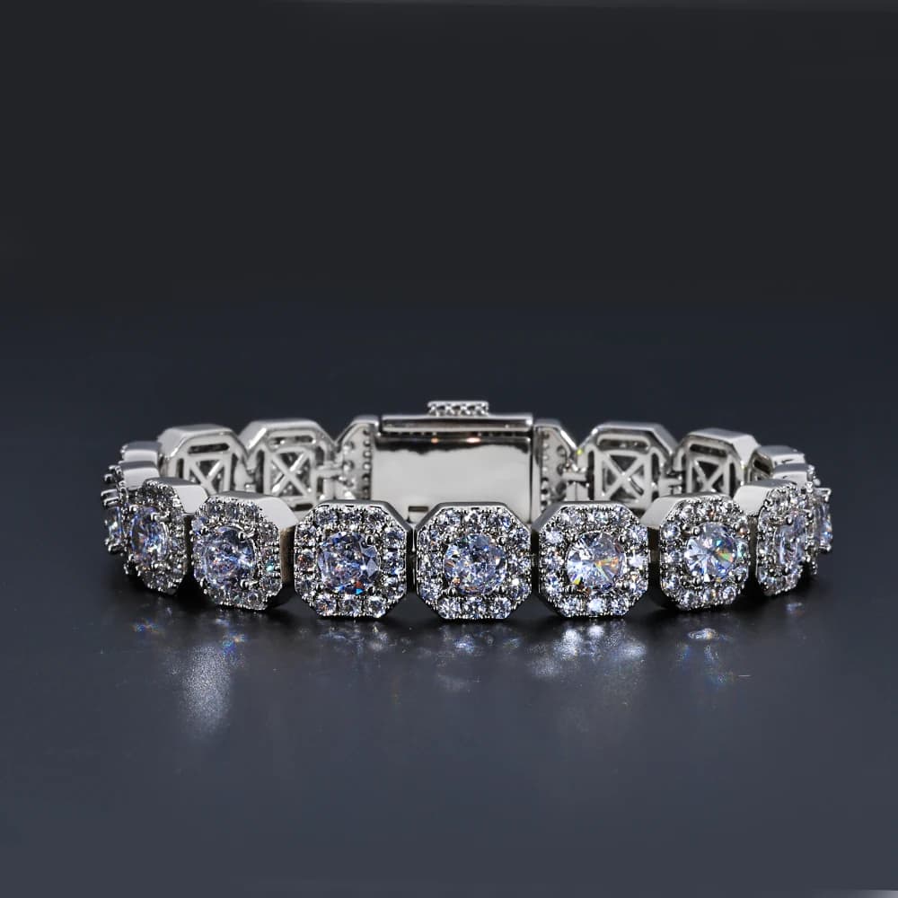 Bracelet Saint-Valentin Hip Hop, Bijou Scintillant Universel 5ACZ Diamant, Cadeau de Banquet, Bracel