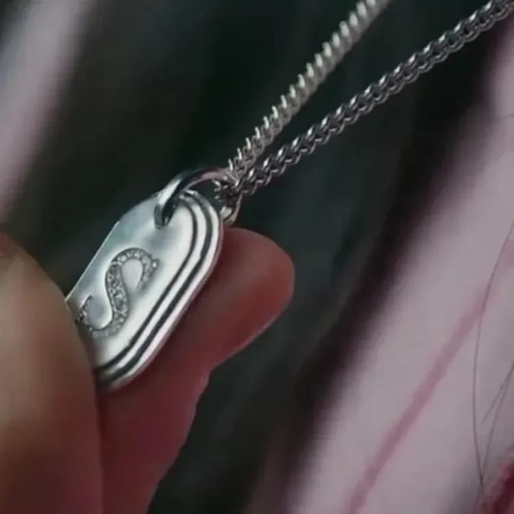 Collier pendentif lettre S Kdrama Lovely Runner, collier ras du cou pour couple, bijoux de style ide