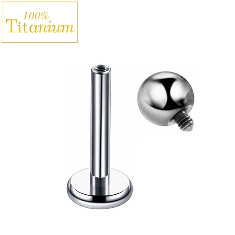 Jules Labret Piercing Rings G23 Titanium Ear Studs, CZ Flower, Salle Equation, Daith Cartilage, Trag