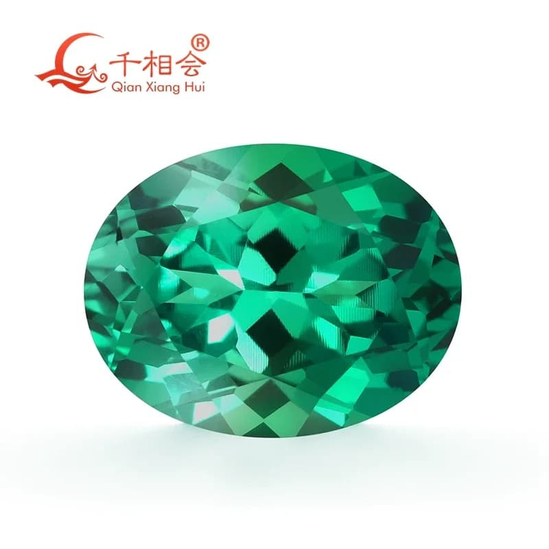 Alexandrite cultivée en laboratoire, 2,4 ct, forme ovale, pierre précieuse en corindon vert, 7x9 mm,