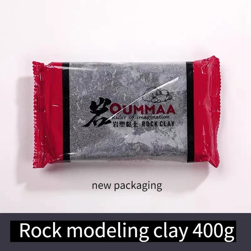 Argile à modeler auto-durcissante 400g pour sculpture, argile à séchage à l'air, texture pierre DIY,