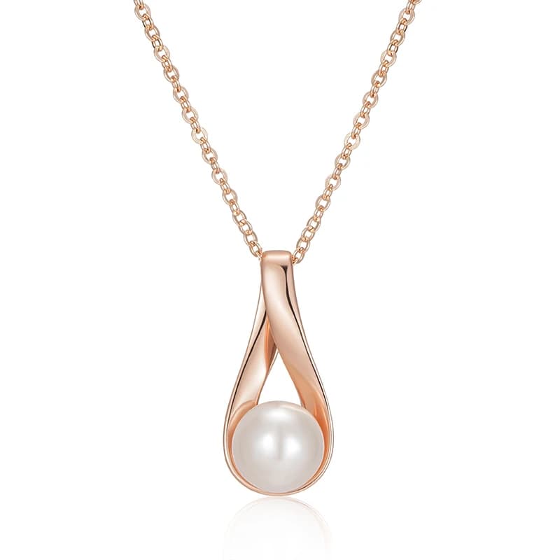 SYOUJYO – colliers à perles tendance pour femmes, couleur or Rose 585, bijoux de luxe brillants pour
