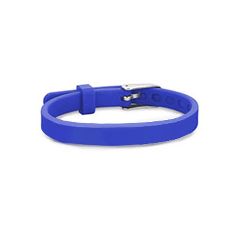Bracelet d'identification personnalisé pour enfants, réglable, en Silicone souple, pendentif en acie