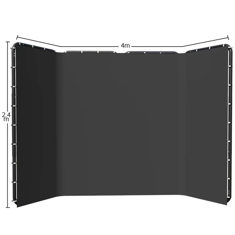 Kit d'éclairage de studio photo avec boîte à lumière, cadre de fond 2,6x3m, 3 toiles de fond, trépie