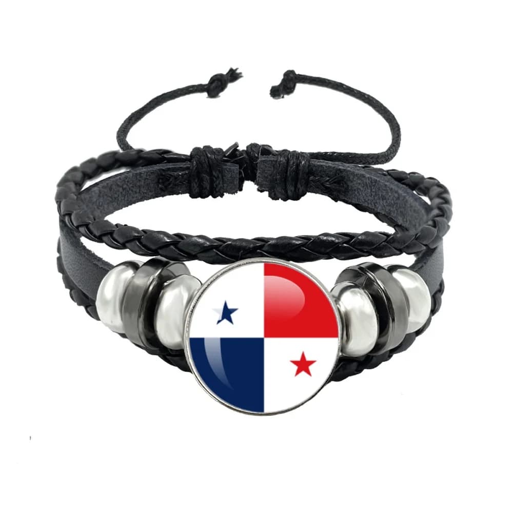 Bracelet drapeau National sénégal français norvège algérie autriche portugais tissé multicouche Brac
