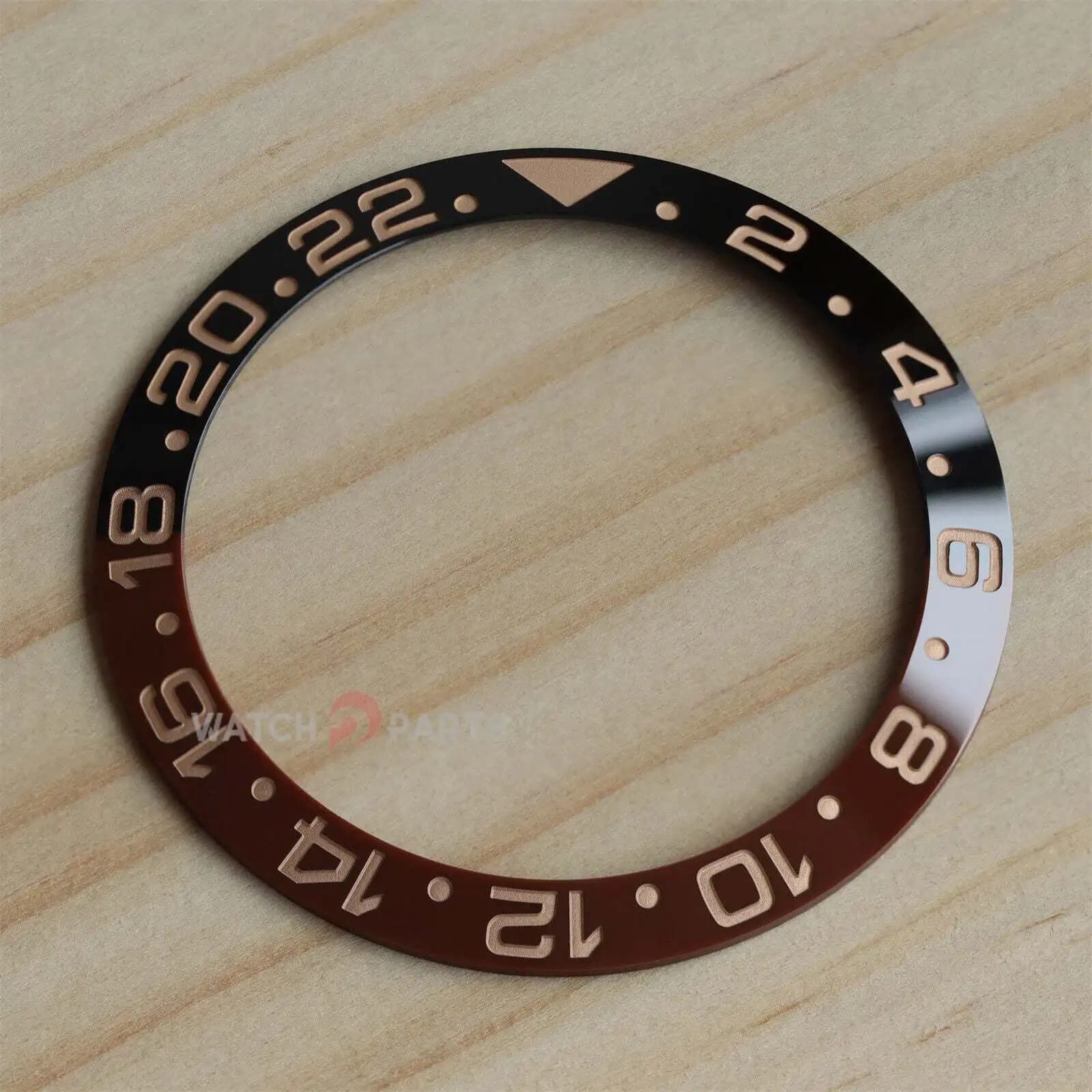 Montre lunette en céramique pour Rolex 126711 GMT-Master II Rootbeer bicolore or Rose