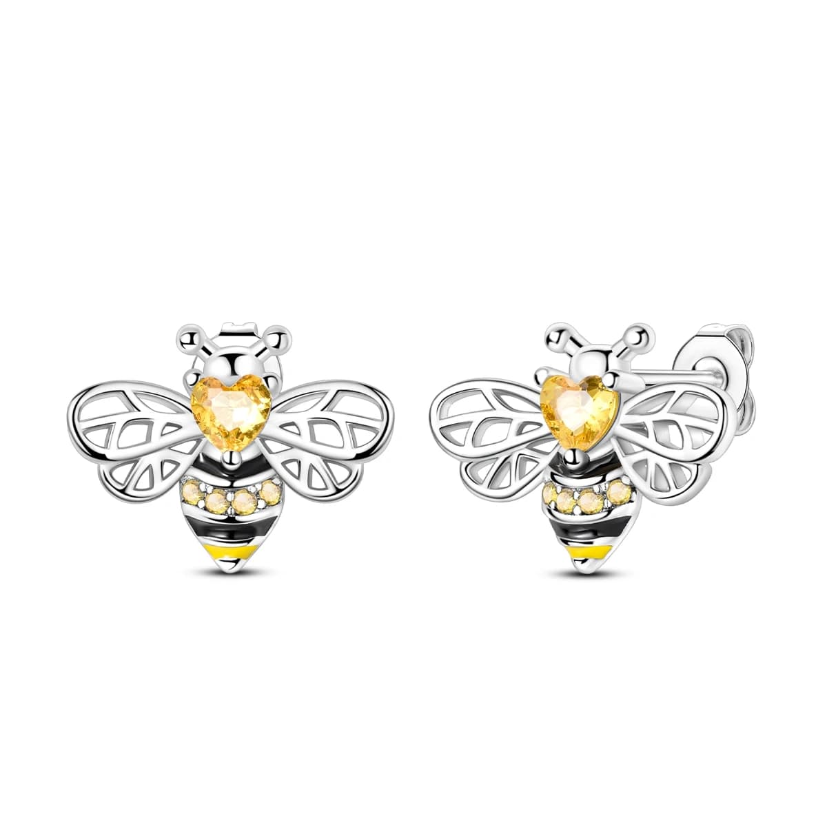 Boucles d'oreilles en argent 925 pour femmes, clou d'abeille Original, bijoux à la mode, cadeau pour