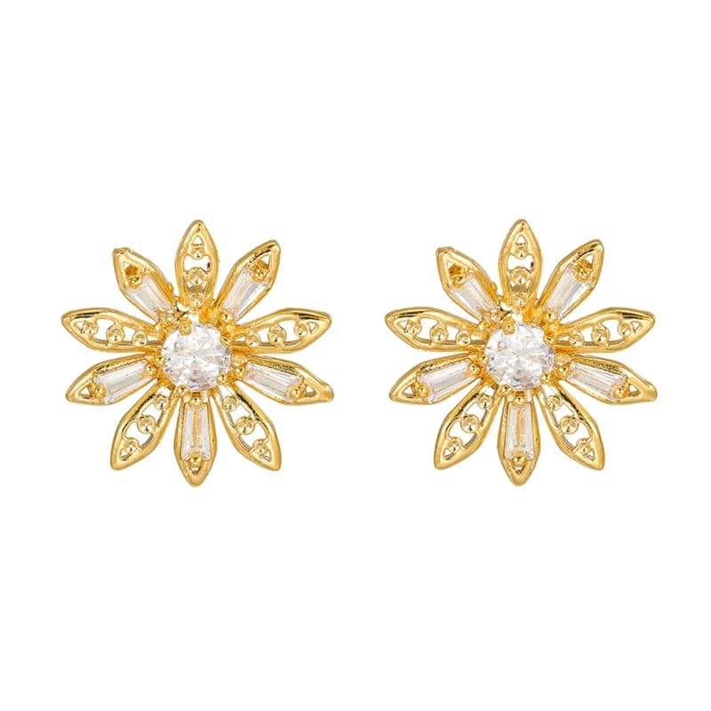 Bijou d'oreille tendance en forme d'étoile avec métal de qualité et pierre de zircon pour écouteurs 