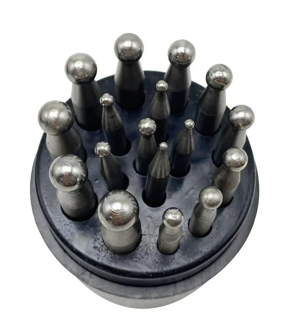 Jeu de poinçons de Dapping pour bijoux, bloc de Dapping en acier inoxydable, outils artisanaux de br