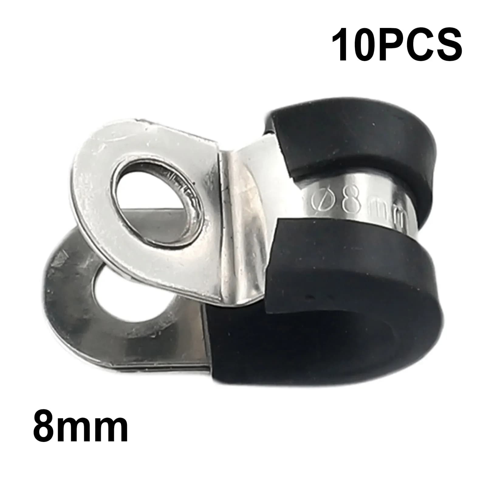 Collier de serrage doublé en caoutchouc, 10 pièces, 6/8/10mm, support de câble, collier de serrage e