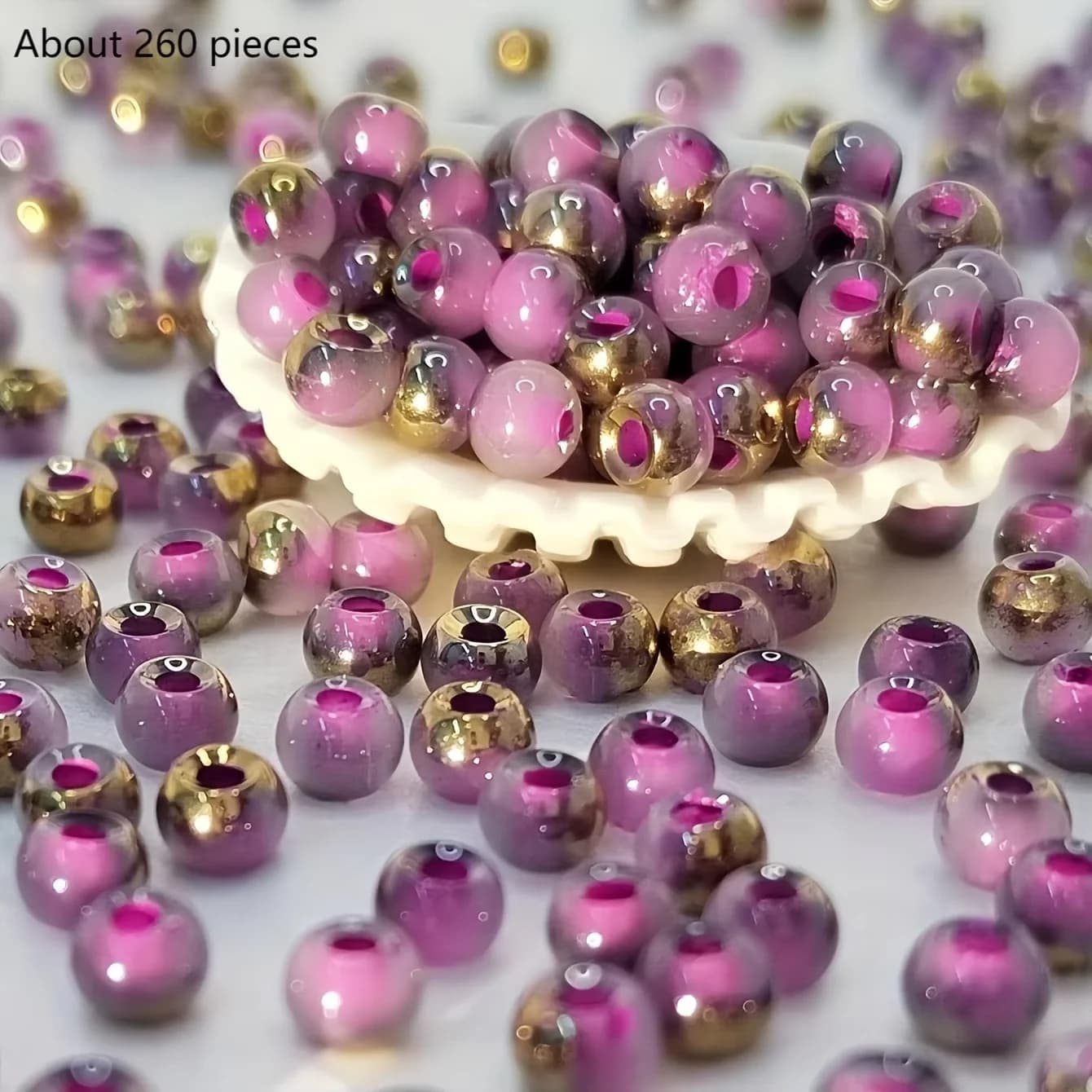 Matériaux de fabrication de bijoux faits main avec des perles rondes, des perles colorées, des acces