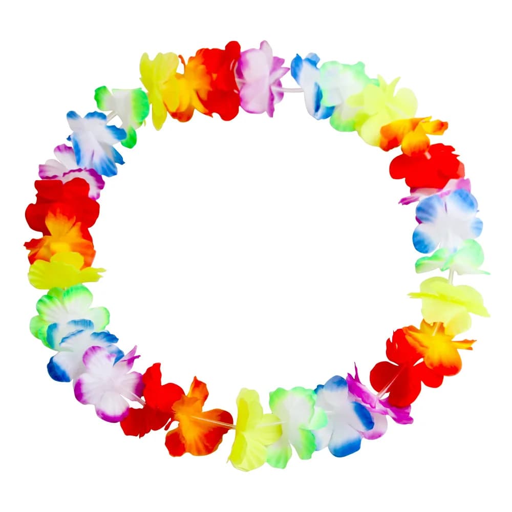 Collier Hula Lei collier hawaïen coloré guirlande hawaïenne accessoire diverses fleurs hawaïennes Le
