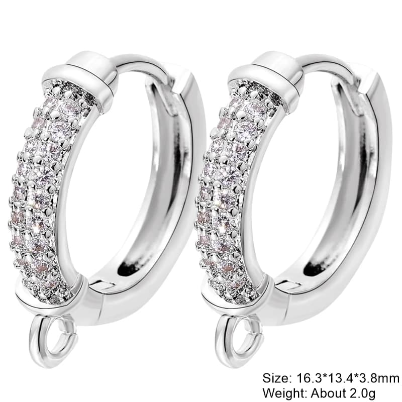 Juya – crochets d'oreille plaqués or 18 carats, anti-allergiques, 4 pièces/lot, pour la fabrication 