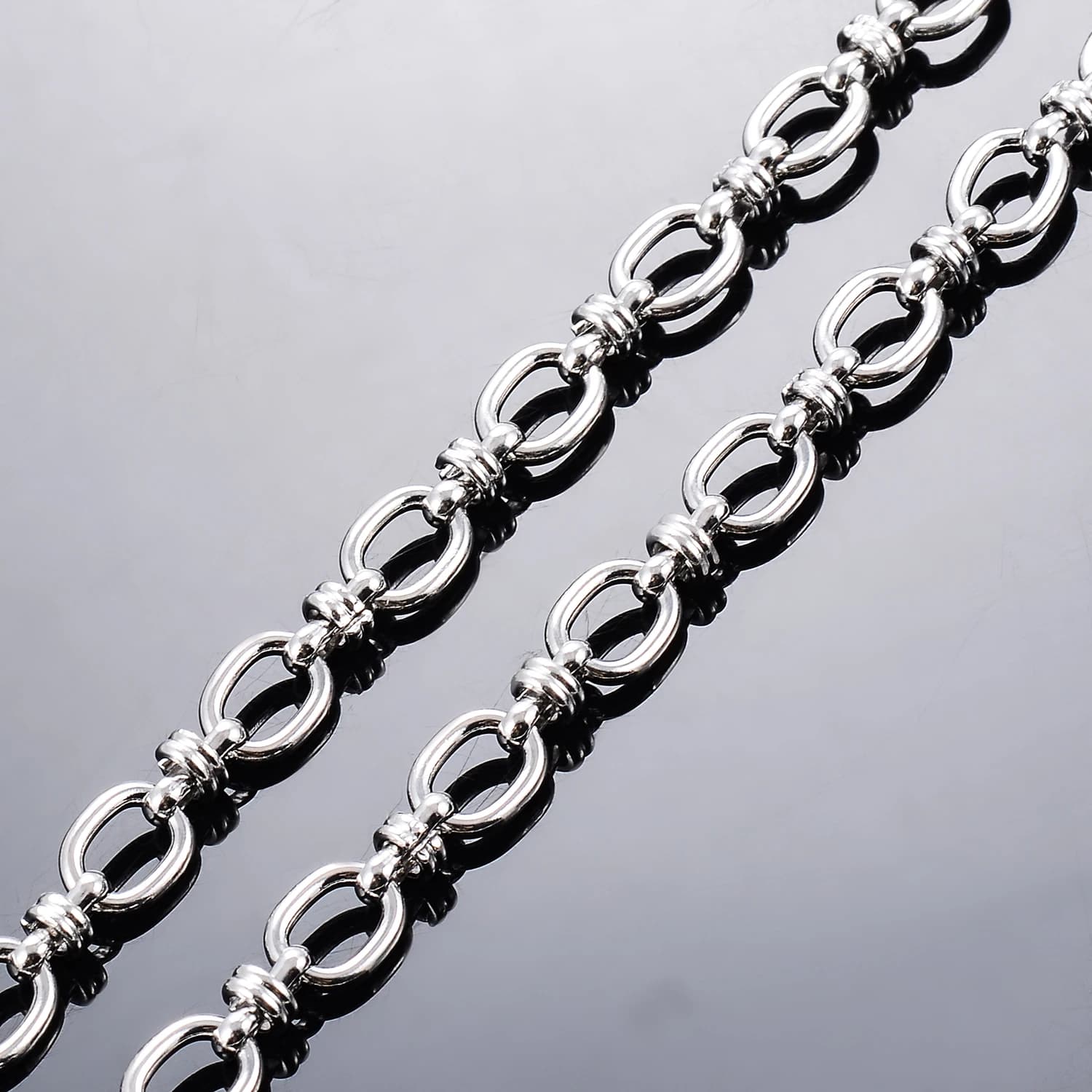 Collier à maillons en acier inoxydable pour hommes et femmes, bijoux fantaisie classiques, cercle, d