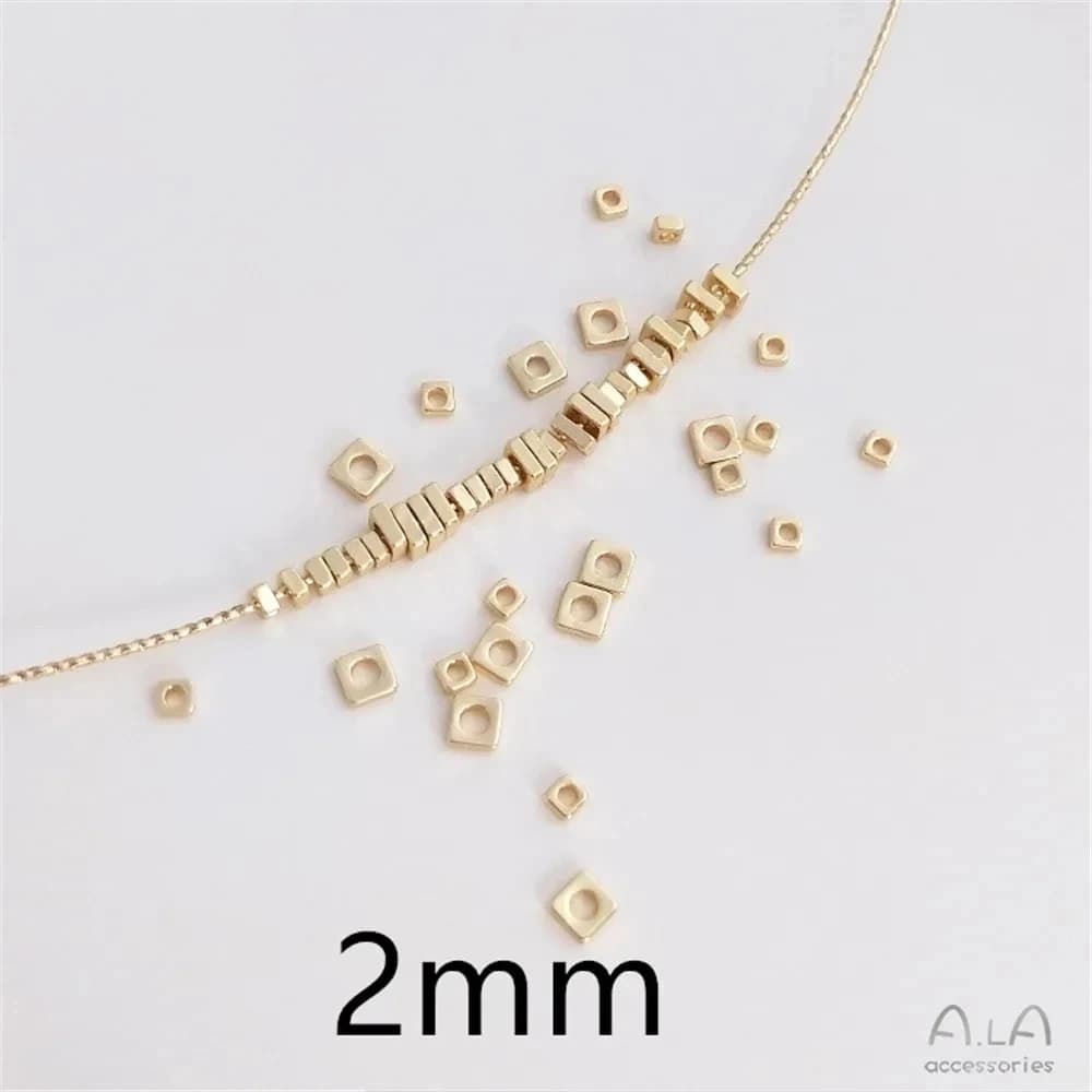 Entretoise de forme spéciale couleur or 14K, or cassé, argent cassé, fait à la main, Bracelet, colli