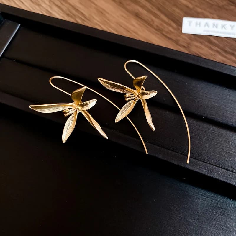 Boucles d'oreilles Vintage en métal pour femmes, accessoires d'oreille à la mode, bijoux de fête au 