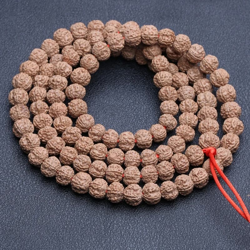 Bracelet de perles Rudrakhsa naturel Original du népal, Design IDY Vajra Bodhi