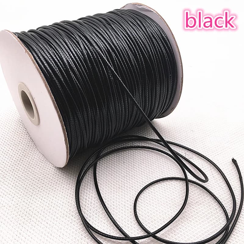 10 mètres/lot 1mm 1.5mm cordon de coton ciré fil ciré cordon sangle collier corde perles pour la fab
