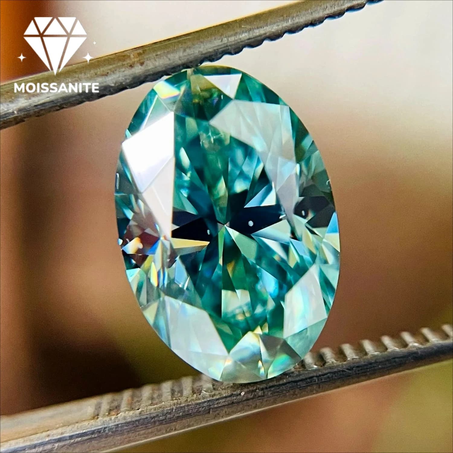 1 pièce de moissanite verte taillée de 1/2 carat, accessoires de bijouterie, son éclat brillant la r