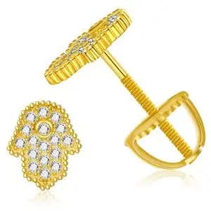 Boucles d'oreilles à tige main Hamsa Moissanite pour femmes et hommes, argent regardé 925, mode, bij