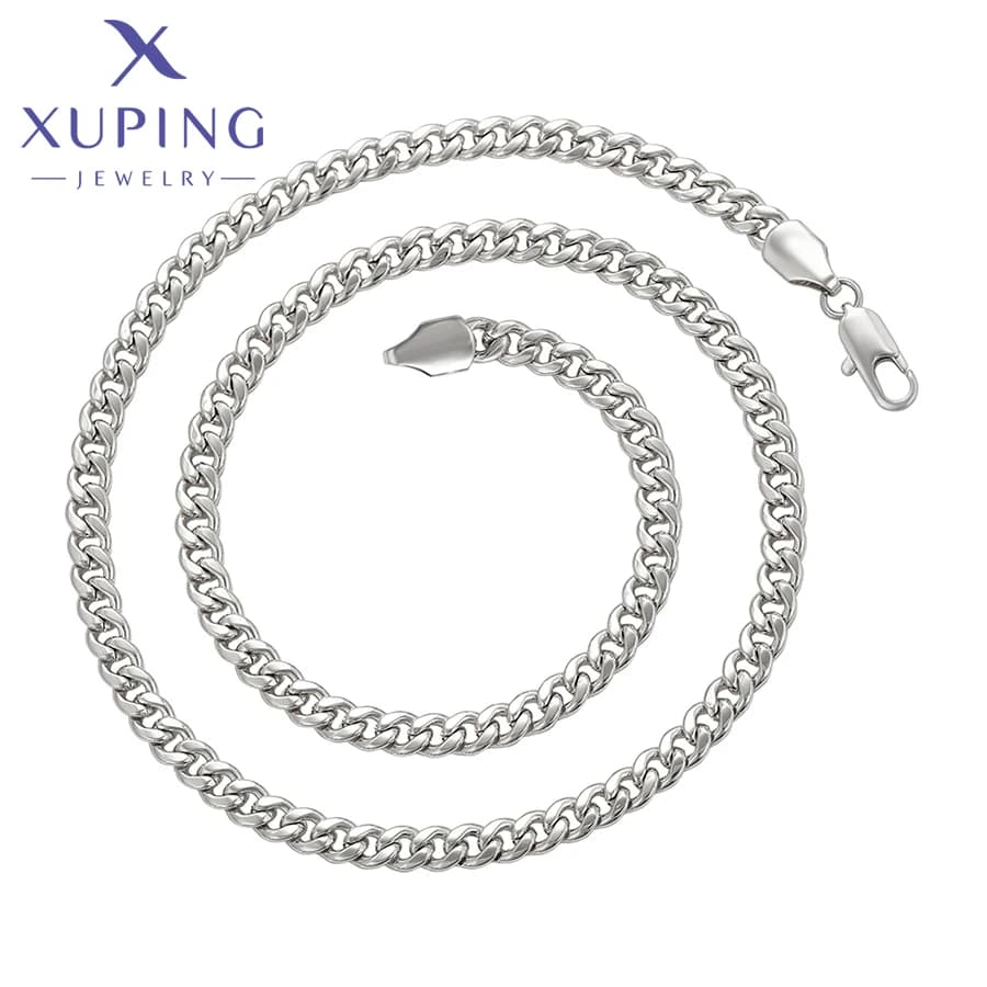 Xuping-Collier en Alliage de Cuivre pour Homme, Bijoux Simples, Colliers de la raq du document en Pl