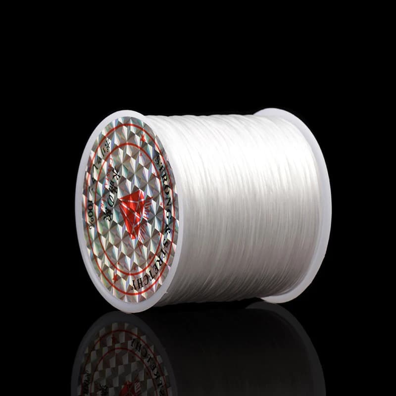 Fil élastique de 40 m, 0,7 mm, pour la fabrication de bijoux, perles, cordons, fils de cristal, brac