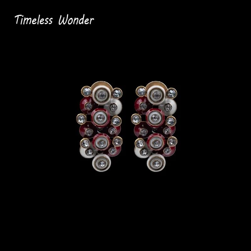 Intemporel merveille fantaisie émail Zircon Art déco collier femmes concepteur bijoux Rare haut Vint