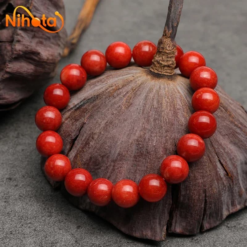 Bracelets en calcédoine rouge véritable pour hommes, 6/8/10/12mm, Quartz, lave, œil de tigre, en pie