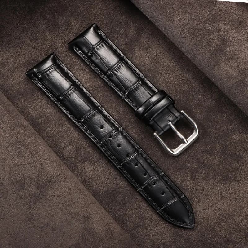 Bracelet de montre en cuir véritable pour Seiko ﻿   Bracelet d'affaires 10/12/13/14/15/16/17/18/19/2