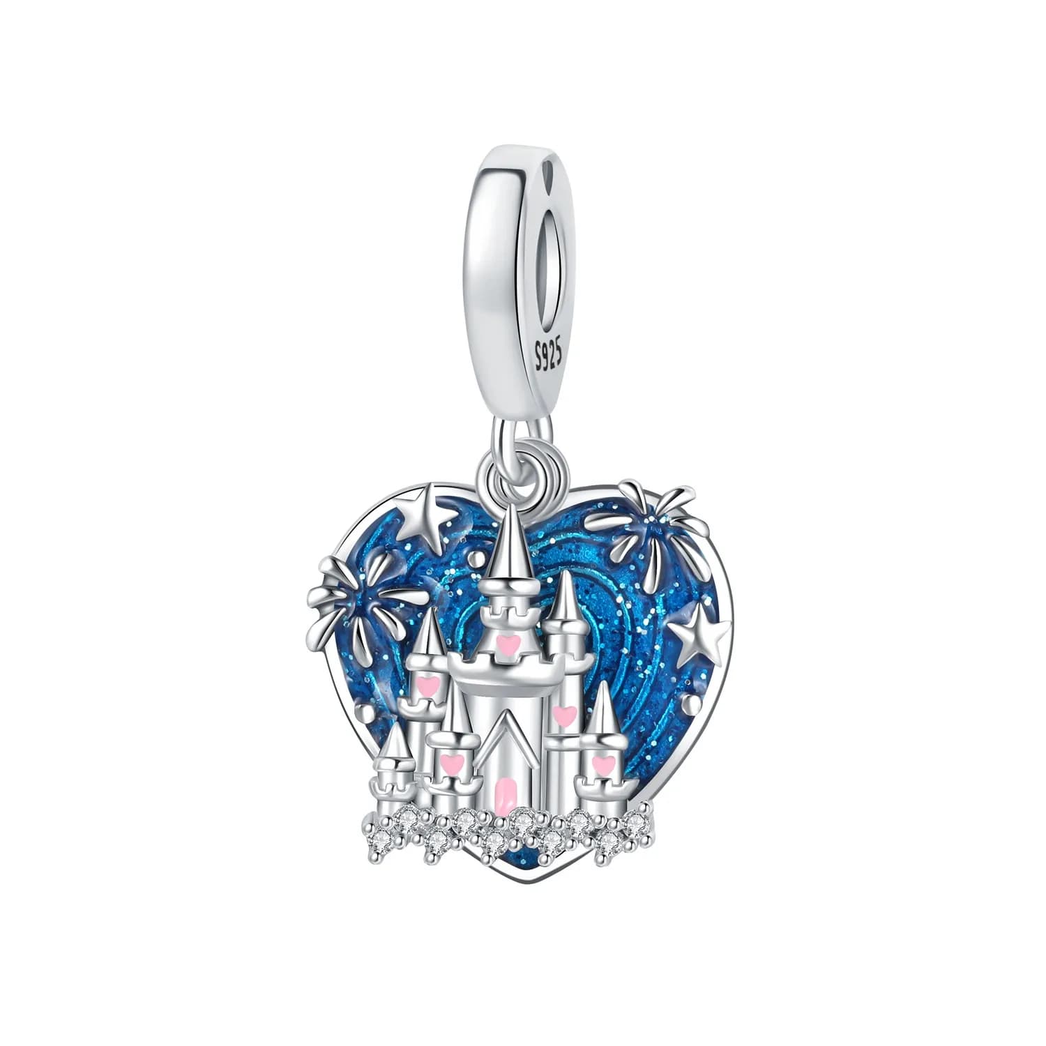 Pendentifs château en argent Sterling 925, breloques pour Bracelet, bijoux pour femmes, perles de fê