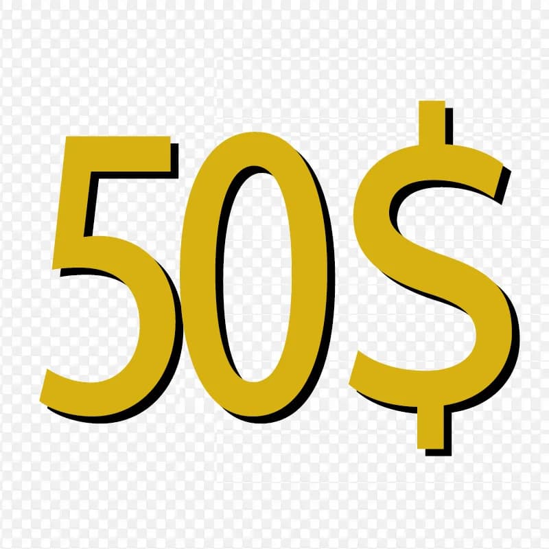 50 $ Composez le lien de différence de prix