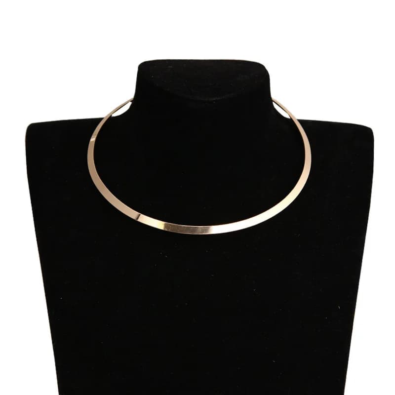 Collier Ras du Cou Gothique en Métal pour Femme, Bijoux de Personnalité, Style Punk, localité, Argen