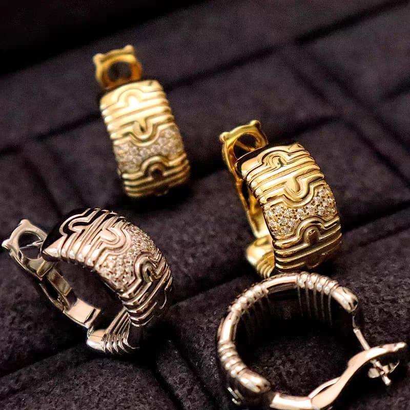 Boucles d'oreilles vintage Bellux de style italien, bijoux de luxe légers en argent sterling 925 cou