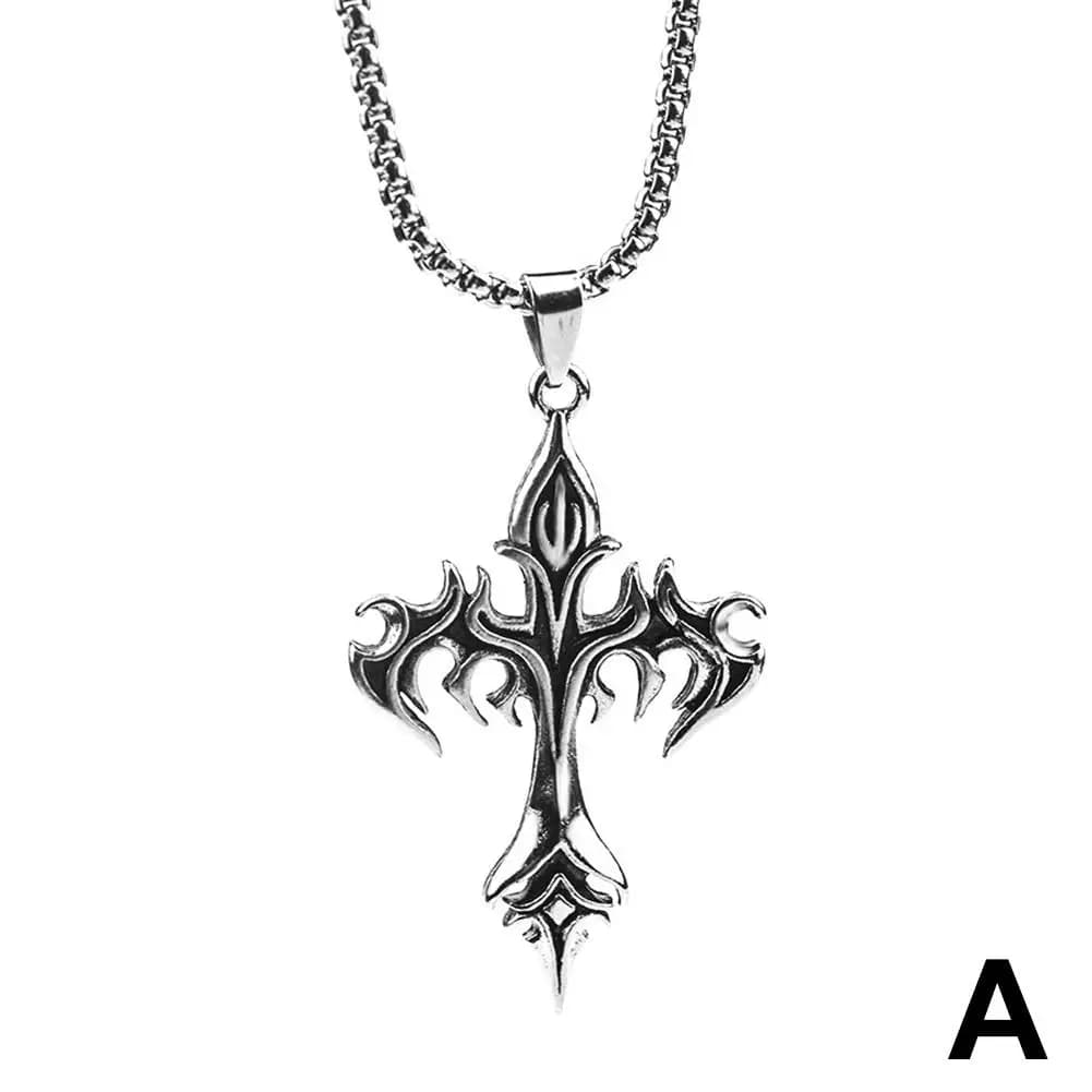 Collier pendentif croix Hip Hop, Design Unique, colliers gothiques en acier, bijoux à la mode, cadea