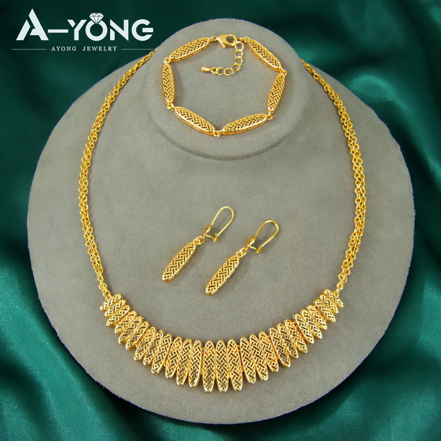 Ensemble de bijoux de mariage en or ethnique kurde de luxe, plaqué or 21 carats, collier Unique de d