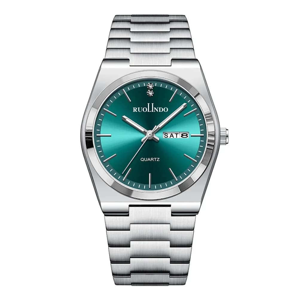 Montre-bracelet à quartz en acier inoxydable pour hommes, étanche, Shoous, calendrier, affaires, loi