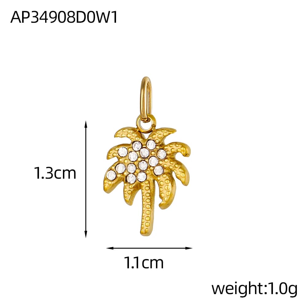 CARLIDANA acier inoxydable tour Eiffel arc De Triomphe pendentif à breloques Vintage plaqué or bijou