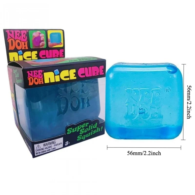 Needoh Nice Cube Antistress Sensoriel, Jouet pour l'anxiété et la concentration, Cube sensoriel de b