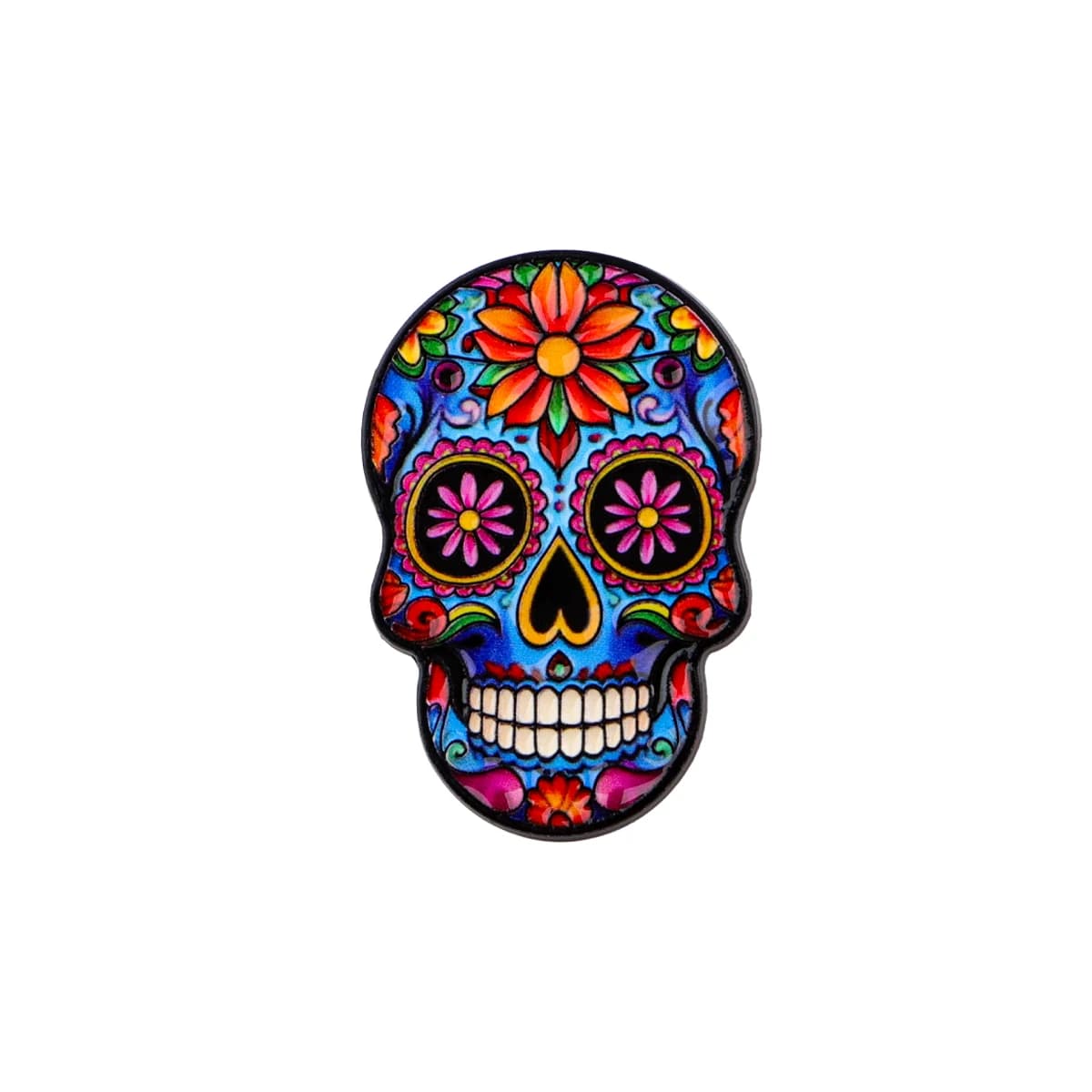 Épingles à revers en forme de crâne coloré mexicain pour sac à dos, épingle en émail Cool pour homme