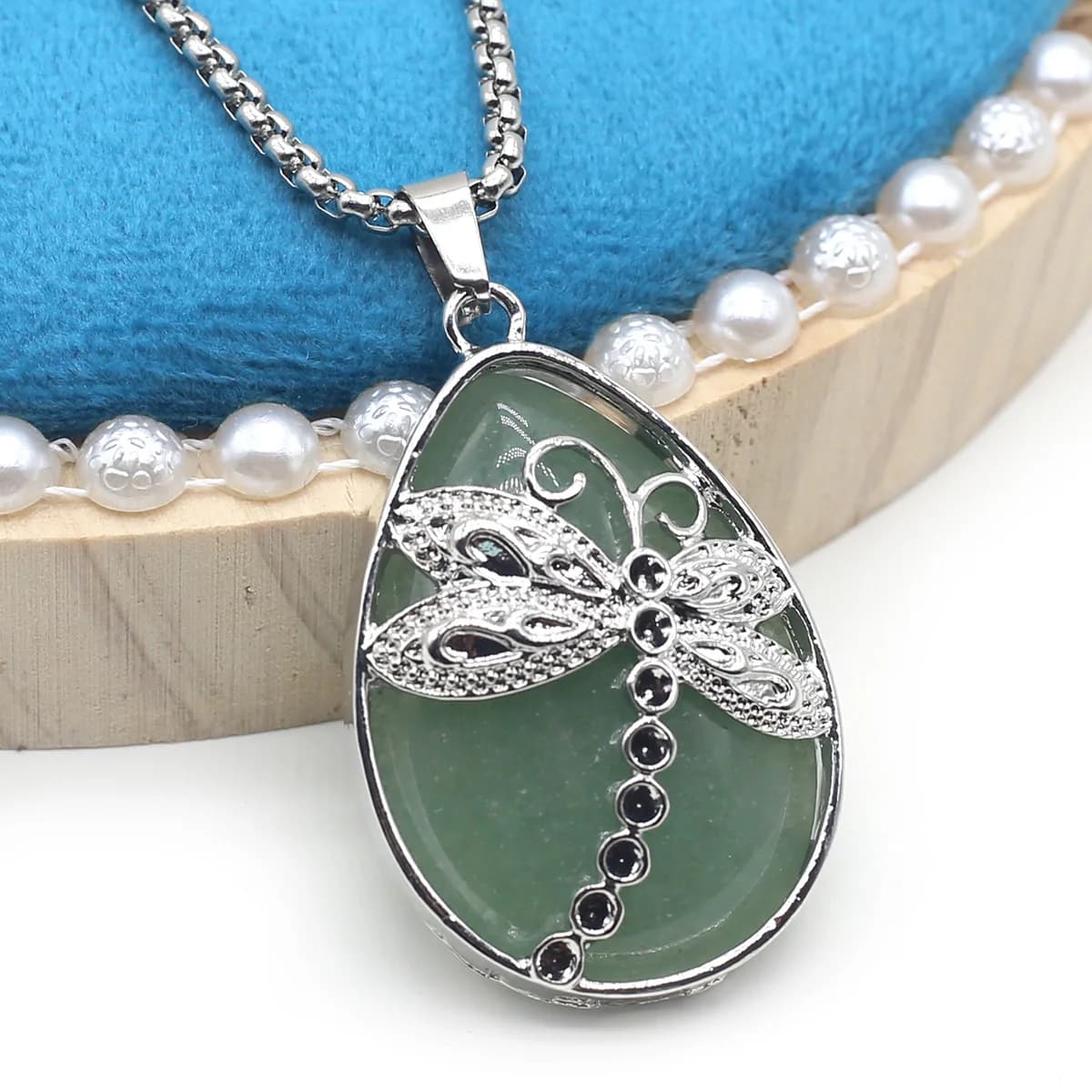 Collier avec pendentif en quartz Rose naturel pour femmes, chaîne en cristal naturel, couleur argent