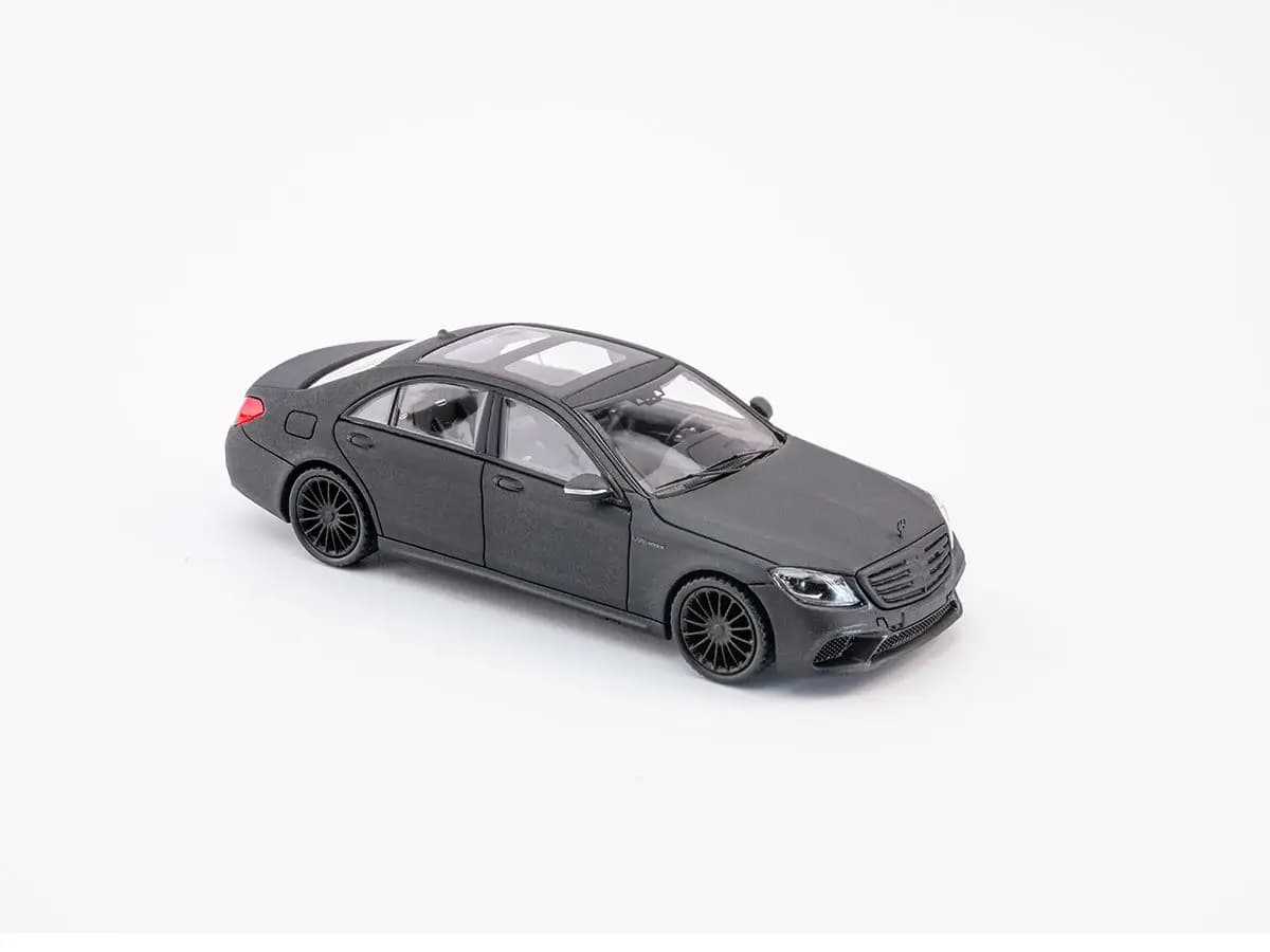 King modèle 1:64 mercedes-benz S65 Amg W222 chevalier noir Simulation alliage Miniature moulé sous p