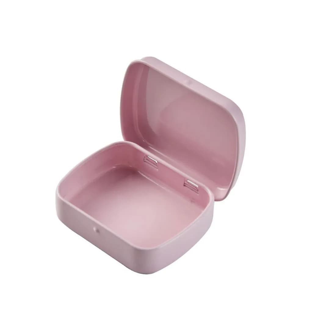 Boîte portable en fer blanc décorative et pratique de 7,2 x 7,2 x 2,2 cm, boîte à bijoux multifoncti