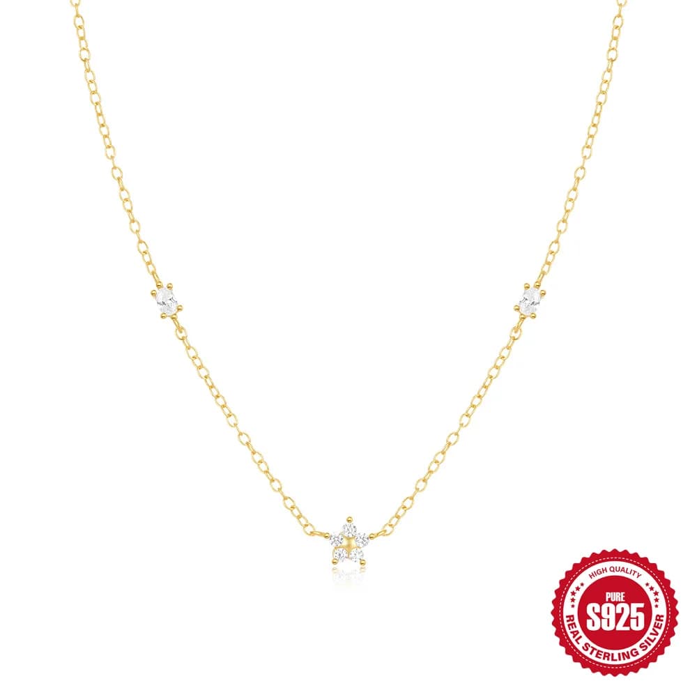 CANNER – collier en argent Sterling 925 pour femmes, élément planète lune, pierre de lune, or 18 car