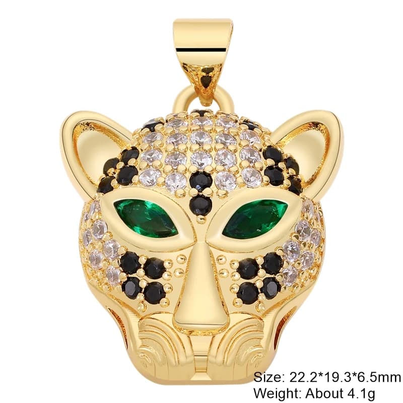 Juya – pendentif de noël pour femmes et enfants, breloques en or véritable 18K, dessin animé, Turquo