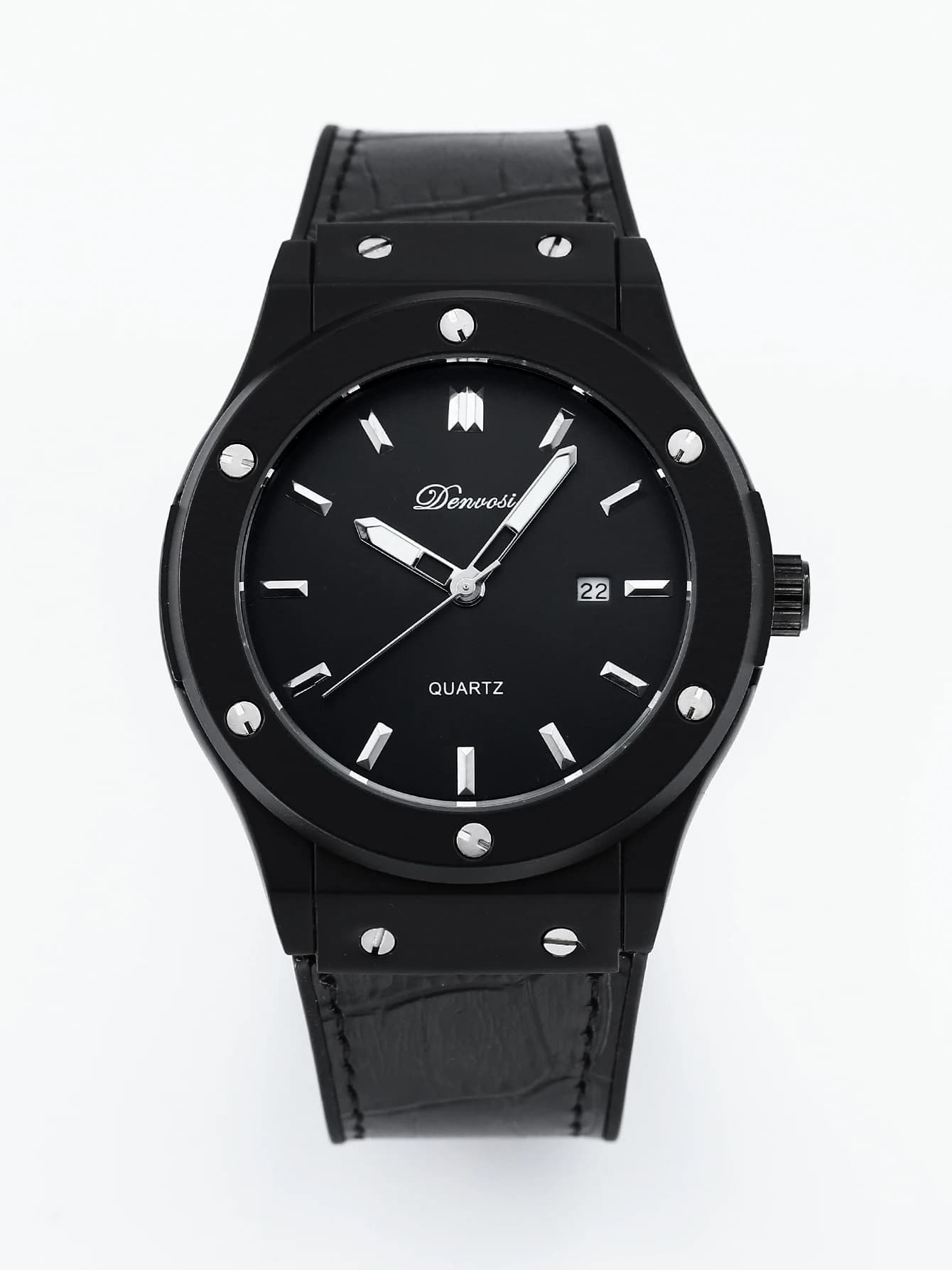 Montre de mode pour homme - Bracelet en cuir, cadran minimaliste, cadeau réfléchi conçu pour les pro